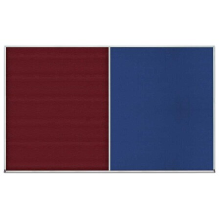 United Visual Products Double Door Radius Corkboard, 42"x32", Hea, UV70125RC-BLACK-CINNABA UV70125RC-BLACK-CINNABA